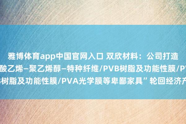 雅博体育app中国官网入口 双欣材料：公司打造了“石灰石—电石—醋酸乙烯—聚乙烯醇—特种纤维/PVB树脂及功能性膜/PVA光学膜等卑鄙家具”轮回经济产业链