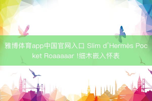 雅博体育app中国官网入口 Slim d’Hermès Pocket Roaaaaar !细木嵌入怀表