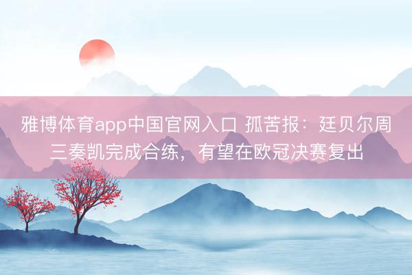 雅博体育app中国官网入口 孤苦报：廷贝尔周三奏凯完成合练，有望在欧冠决赛复出
