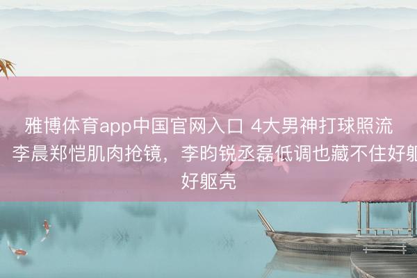 雅博体育app中国官网入口 4大男神打球照流出!李晨郑恺肌肉抢镜,李昀锐丞磊低调也藏不住好躯壳