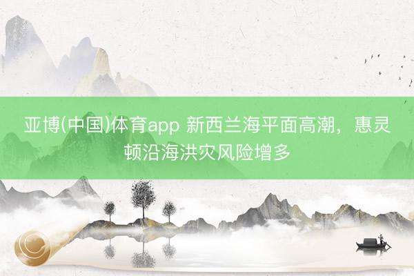 亚博(中国)体育app 新西兰海平面高潮，惠灵顿沿海洪灾风险增多